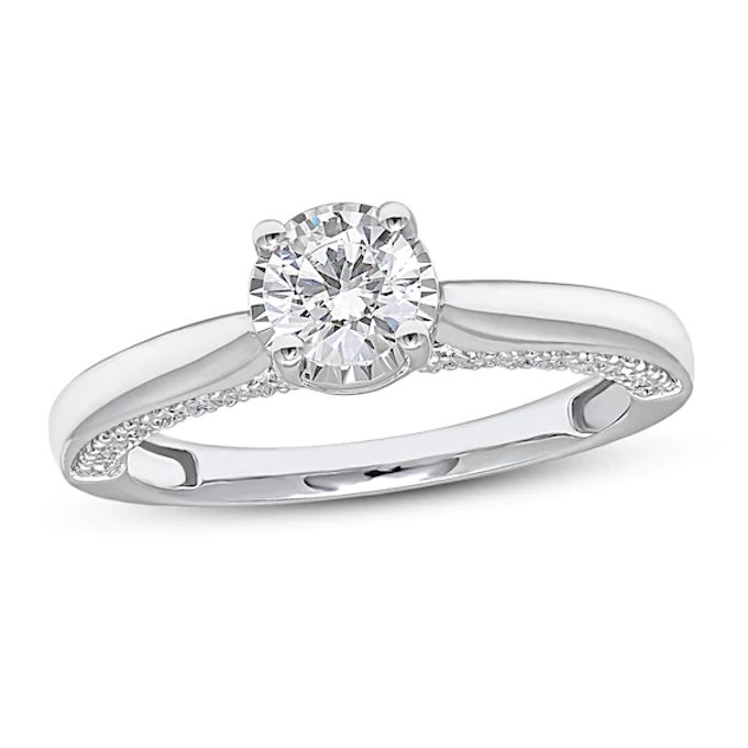 Kay Diamond Solitaire Engagement Ring 1 ct tw Round-cut 10K White Gold