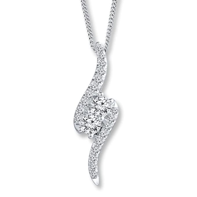 Ever Us Necklace 3/4 ct tw Diamonds 14K White Gold