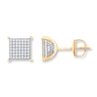 Kay Men's Diamond Earrings 1/2 ct tw Round-Cut 10K Yellow Gold