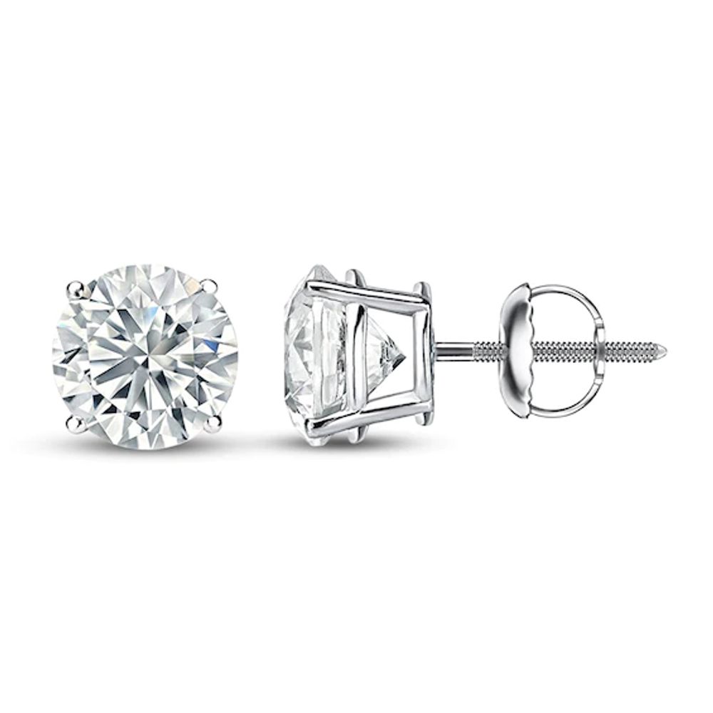 Kay Diamond Solitaire Stud Earrings 7/8 ct tw Round-cut 14K White Gold
