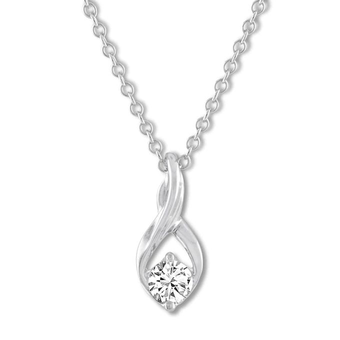 Kay THE LEO Diamond Necklace 1/3 ct tw Round-cut 14K White Gold 19"