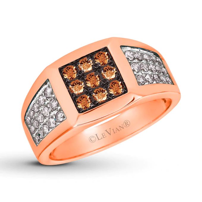 Le Vian Men's Chocolate Diamond Band 7/8 ct tw 14K Strawberry Gold