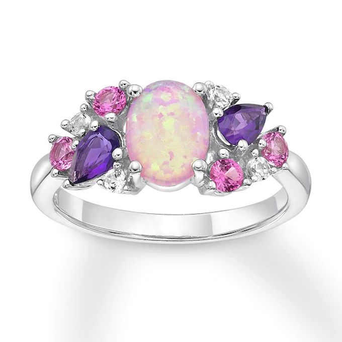 Kay Lab-Created Opal Ring Sterling Silver