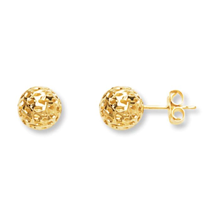 Kay Ball Earrings 14K Yellow Gold