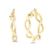 Kay Open Tube Twist Hoop Earrings 10K Yellow Gold