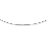 Solid Box Chain 14K White Gold 18"