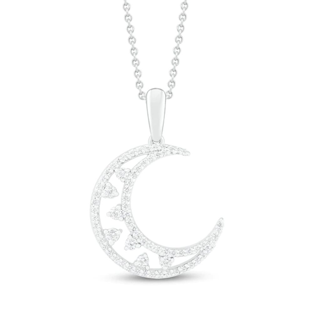Diamond Moon Necklace (14K) – Popular J