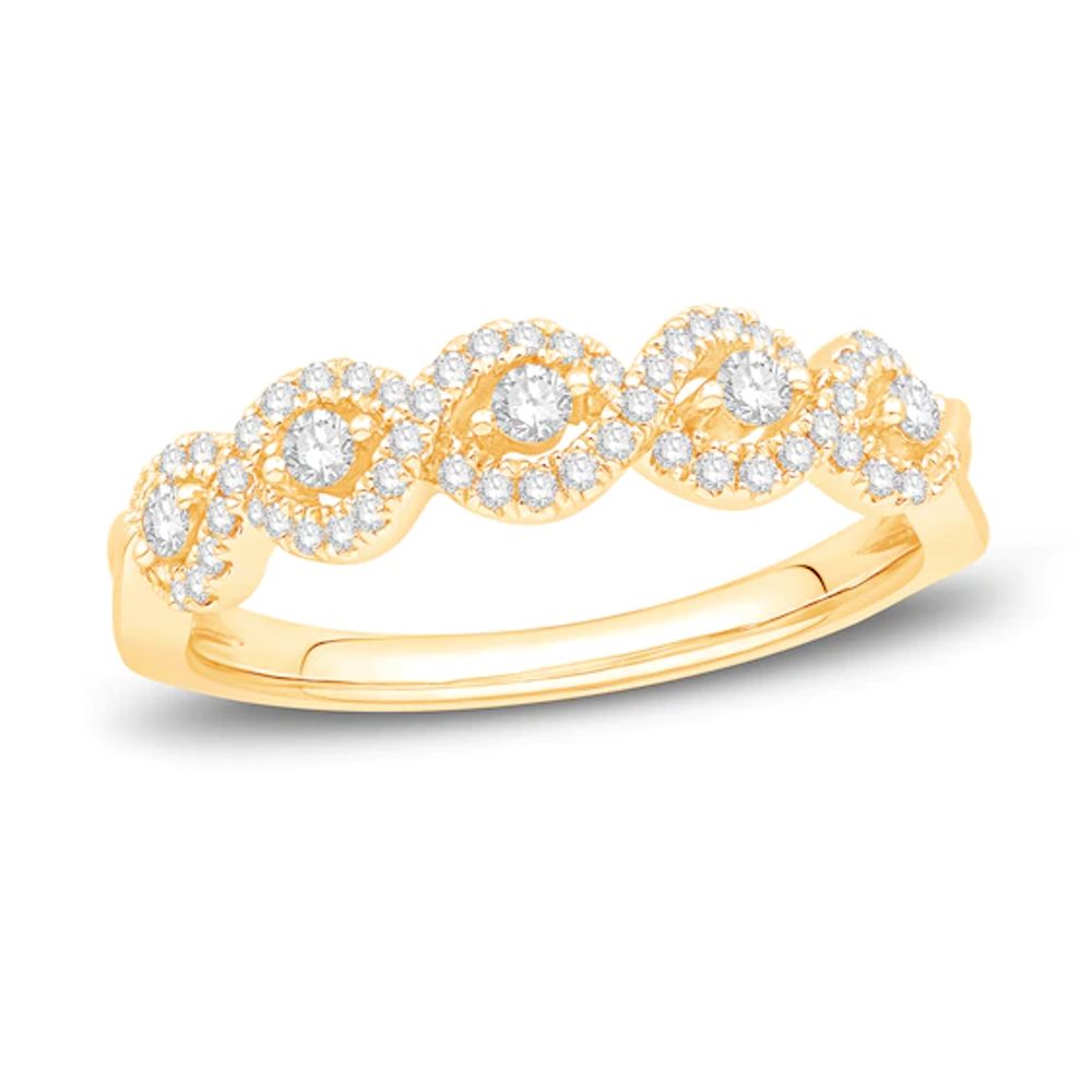 Diamond Anniversary Band 1/3 ct tw Round-cut 14K Yellow Gold