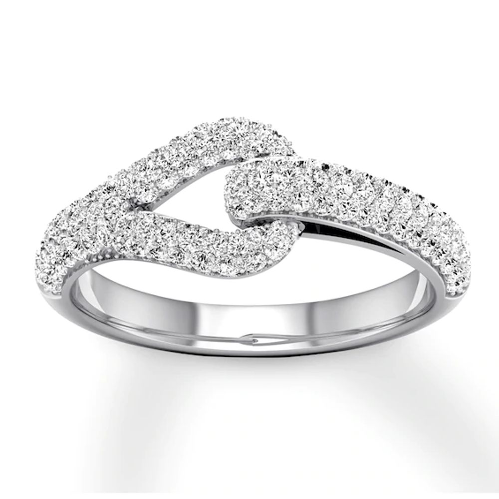 Love + Be Loved Diamond Ring 3/4 ct tw Round-cut 10K White Gold