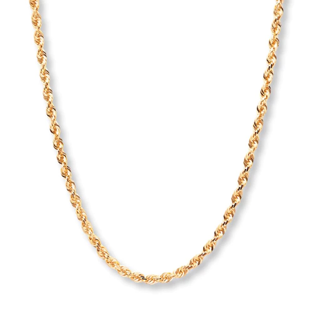 Solid Rope Chain 10K Yellow Gold 24"