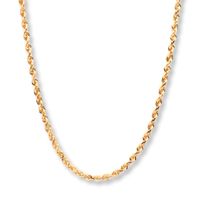 Solid Rope Chain 10K Yellow Gold 24"