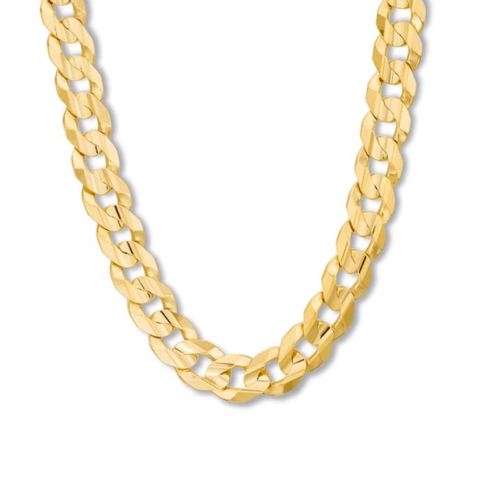 Kay Cuban Curb Chain Necklace 14K Yellow Gold 22"