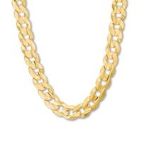 Cuban Curb Chain Necklace 14K Yellow Gold 22