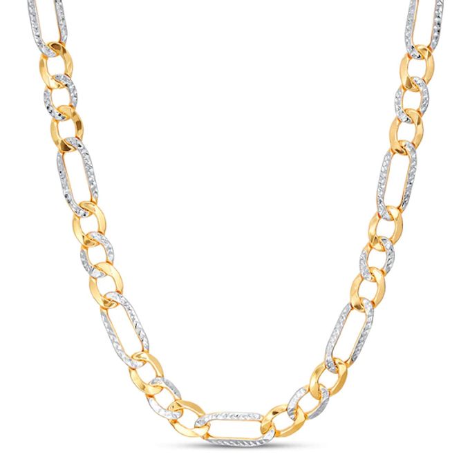 Kay Figaro Chain Necklace 10K Two-Tone Gold 22.25"