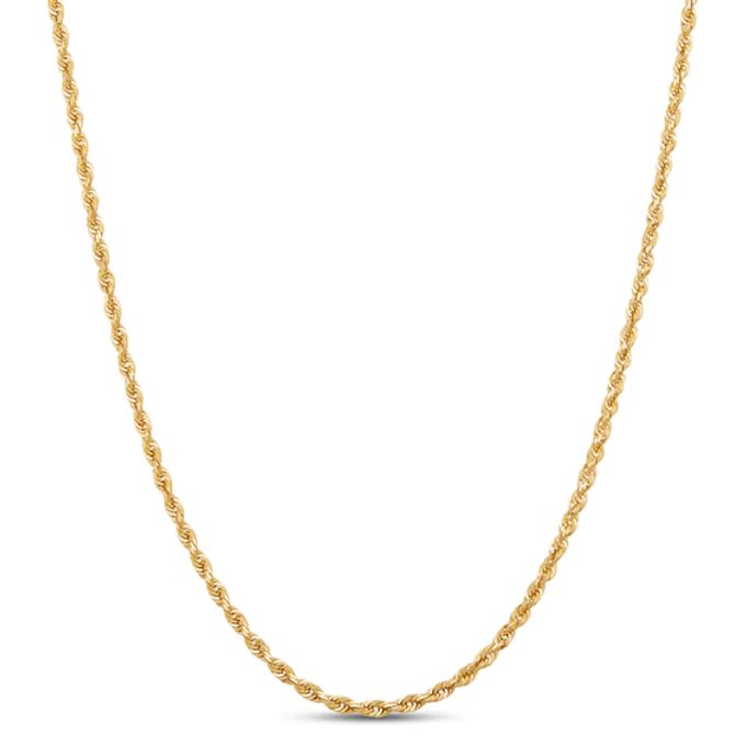 Solid Rope Chain 10K Yellow Gold 18"