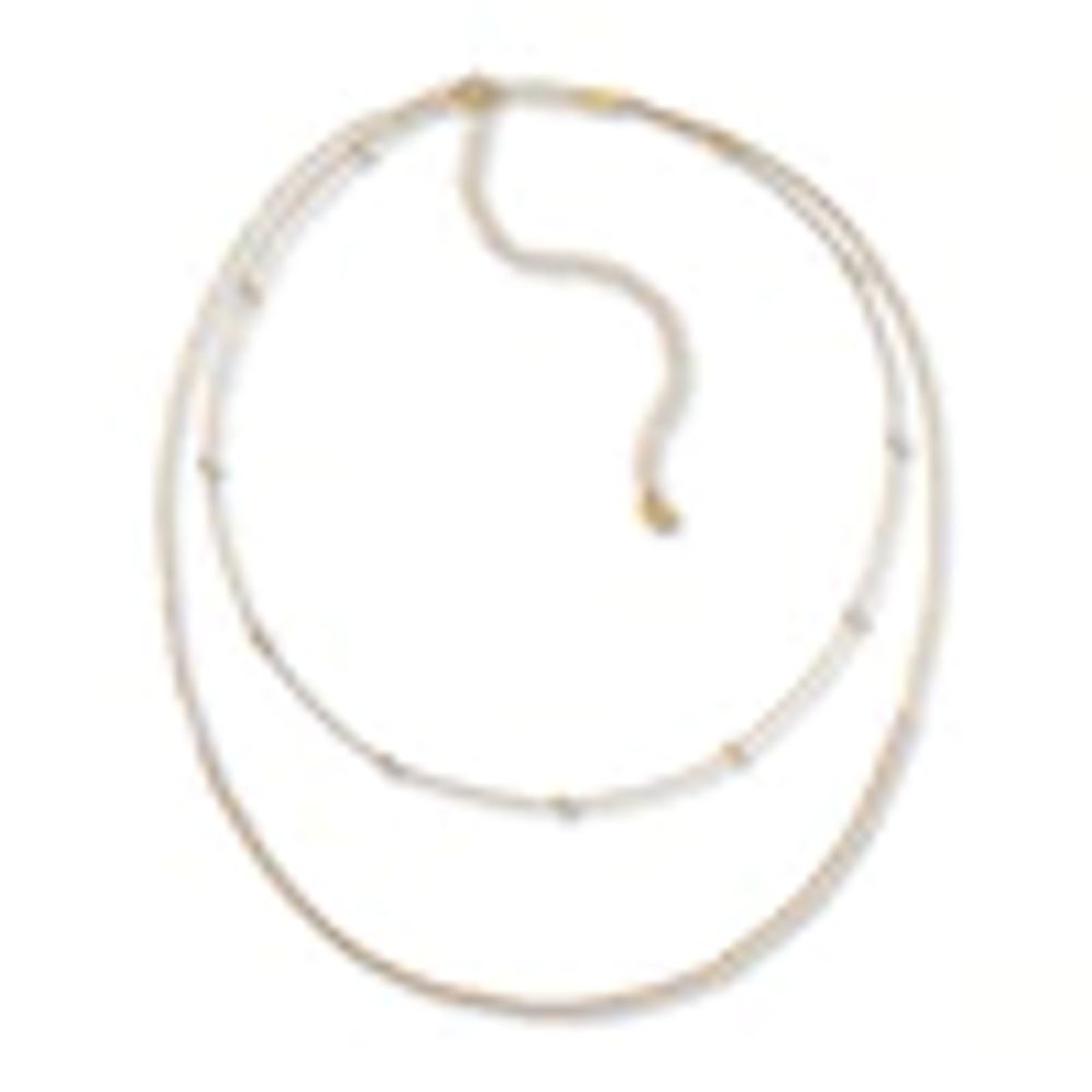 Kay Diamond-cut Layered Necklace 14K Yellow Gold 16"