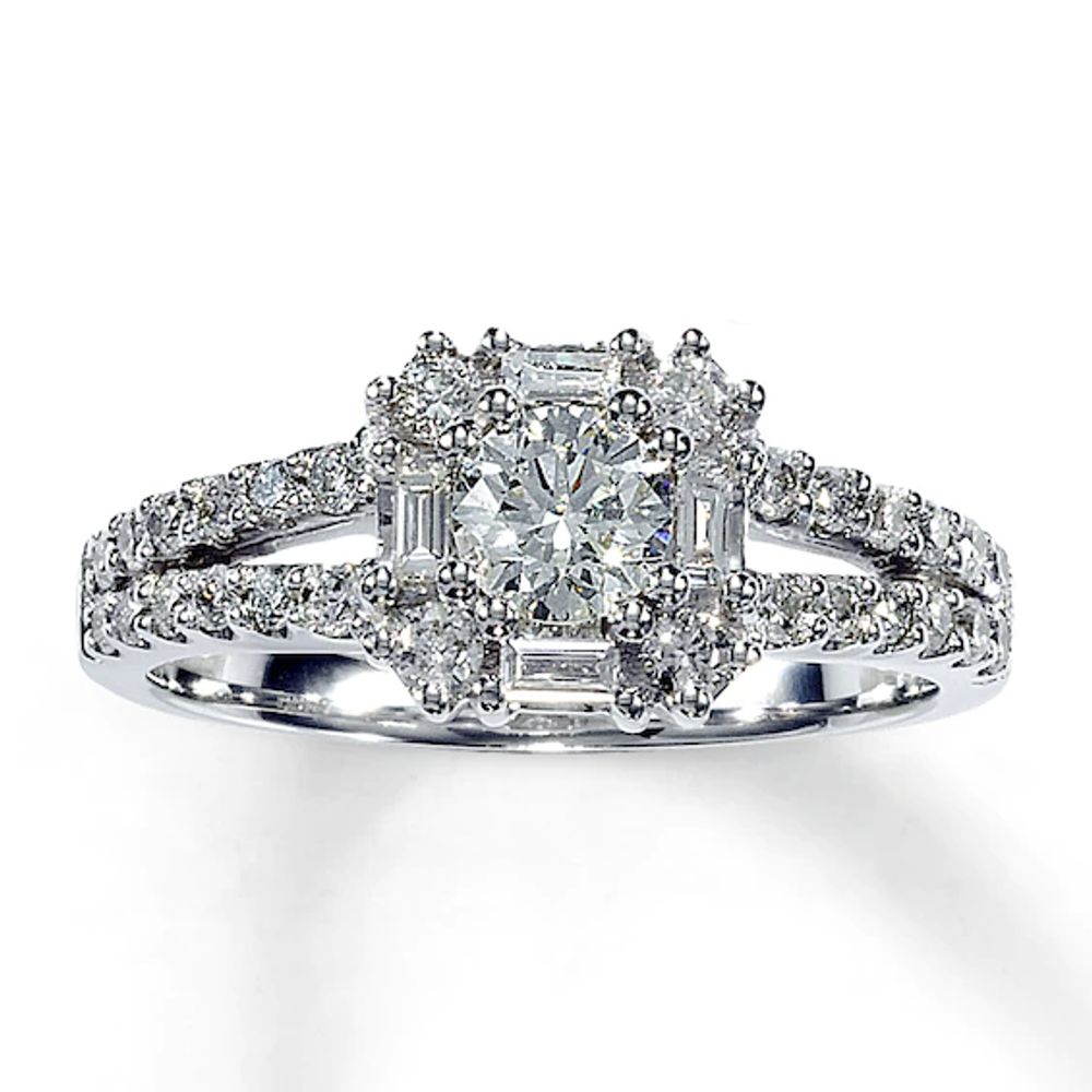 14K White Gold 1.26ctw Round Diamond Hidden Halo Engagement Ring St.  Petersburg Florida