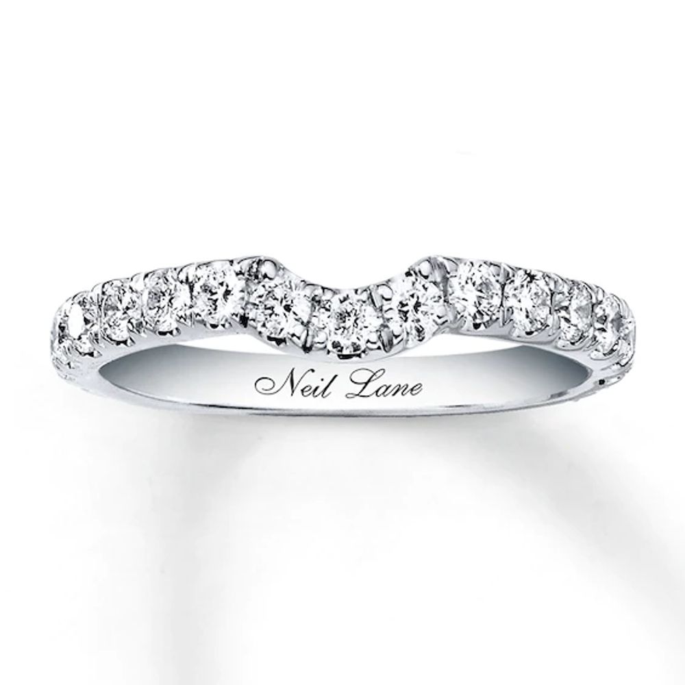 Neil Lane Round Diamond Wedding Band 5/8 ct tw 14K White Gold