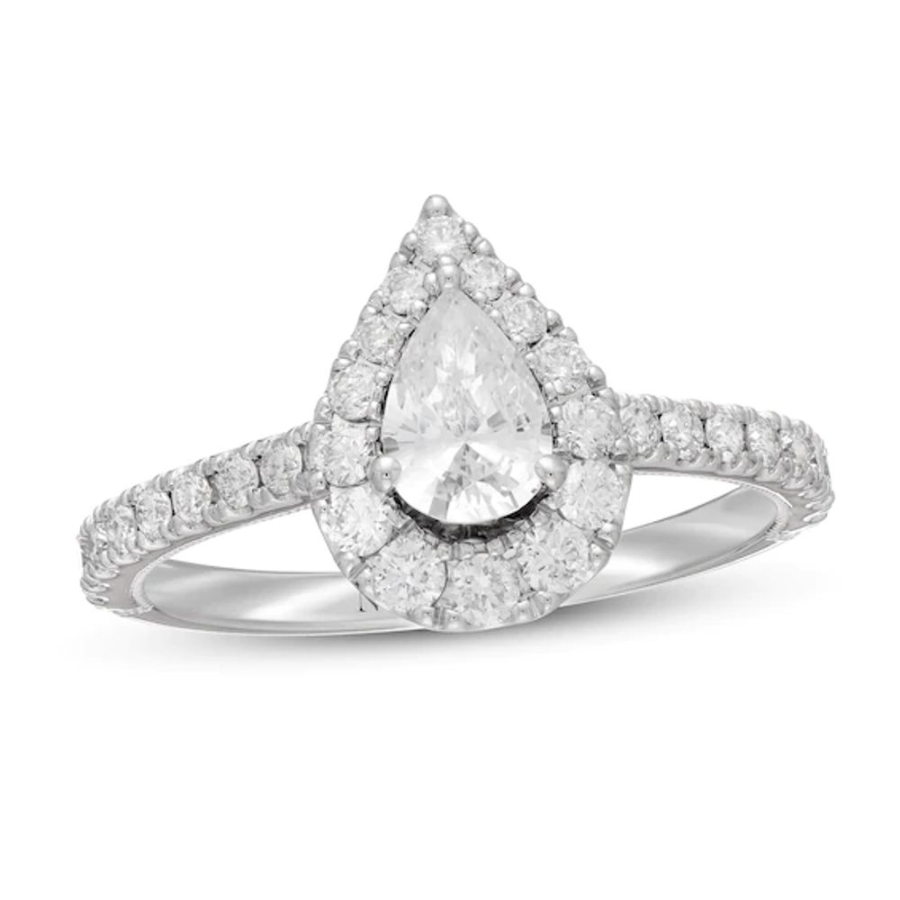Kay Neil Lane Diamond Engagement Ring 1 ct tw Pear/Round 14K White Gold