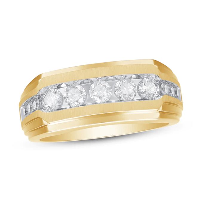 Kay Men's Diamond Wedding Ring 1 ct tw 10K Yellow Gold