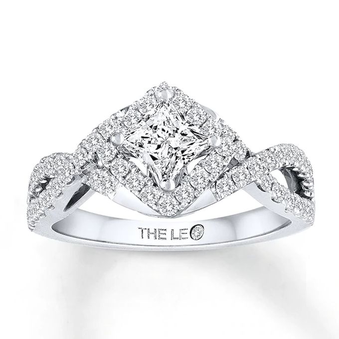 Kay THE LEO Diamond Princess-cut Engagement Ring 1 ct tw 14K White Gold