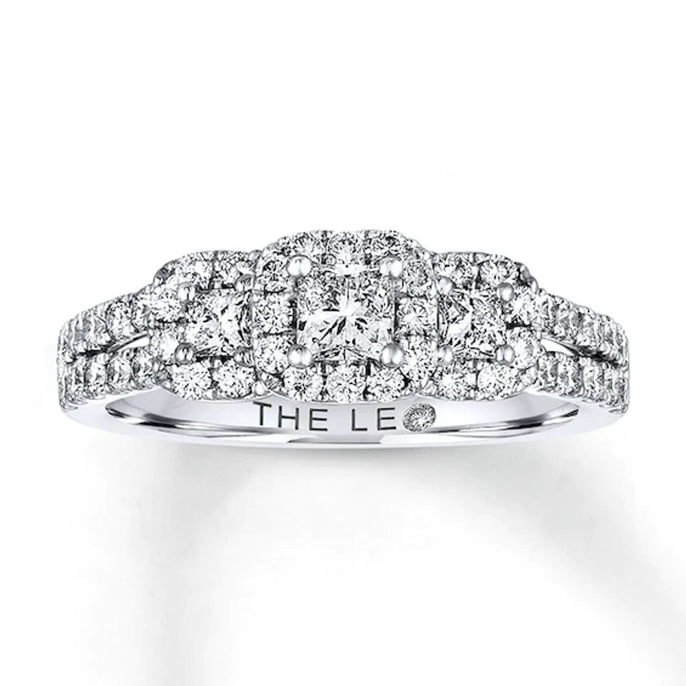 THE LEO Diamond Three-Stone Engagement Ring 7/8 ct tw 14K White Gold