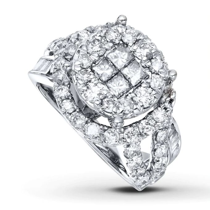 Diamond Ring 2-1/2 Carats tw 14K White Gold
