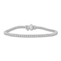 Diamond Tennis Bracelet 1 ct tw Round-cut 10K White Gold 7"