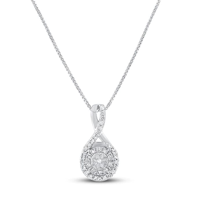 Diamond Necklace 1/6 ct tw Sterling Silver 16"
