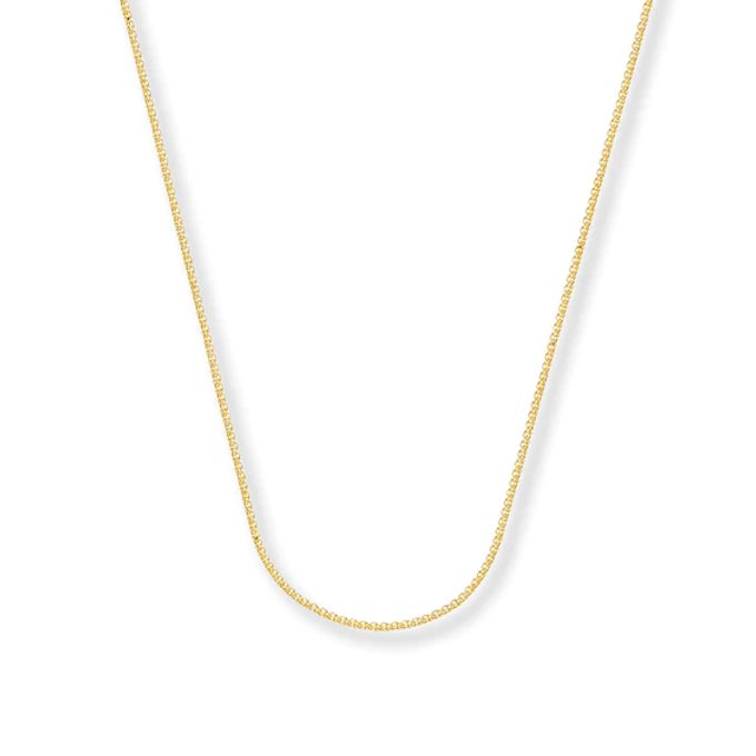 Solid Wheat Chain 14K Yellow Gold 18"