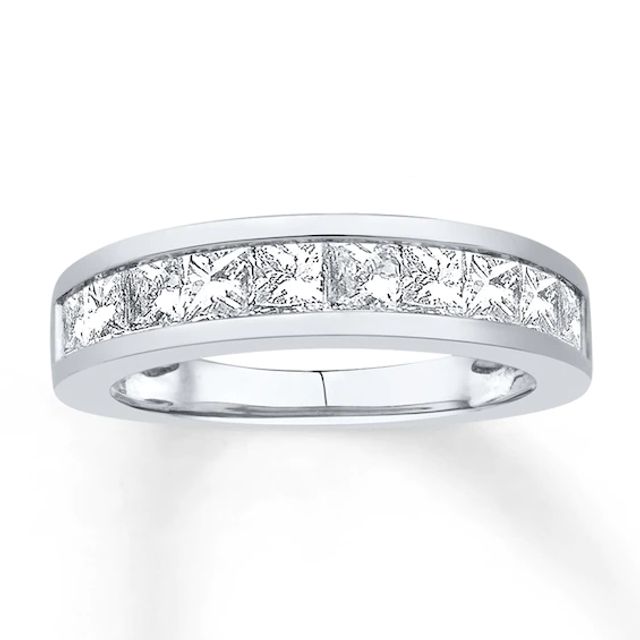 Previously Owned Diamond Anniversary Band 1-1/2 ct tw Princess-cut 14K White Gold