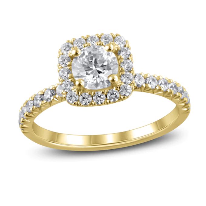 Diamond Engagement Ring 1-1/4 ct tw Round-cut 14K Yellow Gold