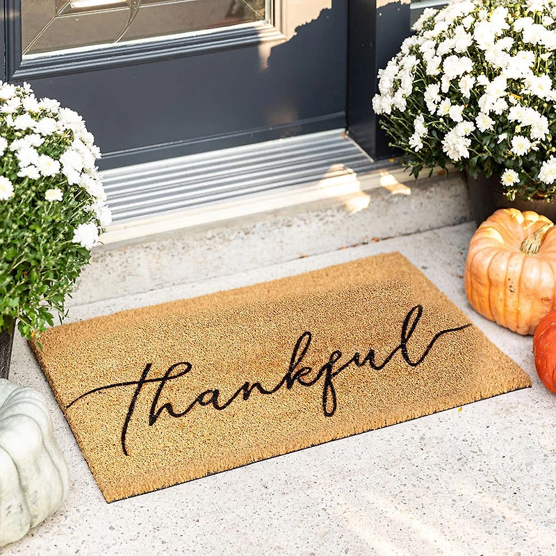 KSP Casual 'Thankful' Coir Doormat (Natural)