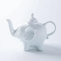 Bia Basic White Porcelain Teapot Elephant (White)