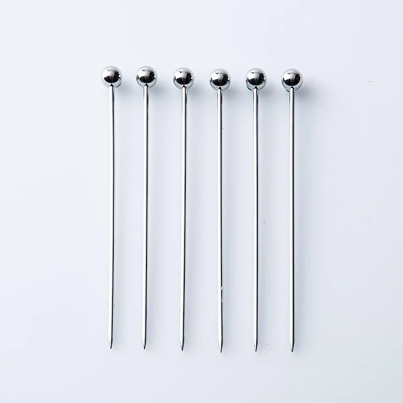 KSP Bar Essentials Cocktail Pick - Set of 6 (Silver)