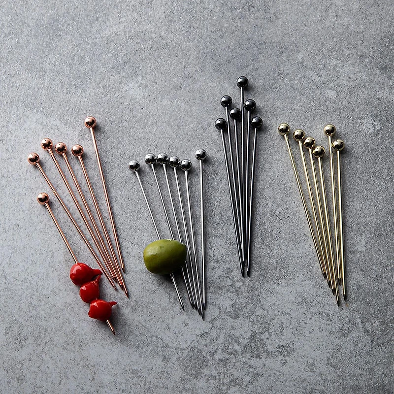 KSP Bar Essentials Cocktail Pick - Set of 6 (Silver)