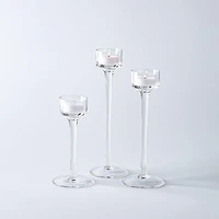 KSP Elise Stem Glass Tealight Candle Holder - Set of 3 (Clear)