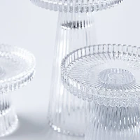 KSP Ava Ribbed Glass Pillar Candle Holder