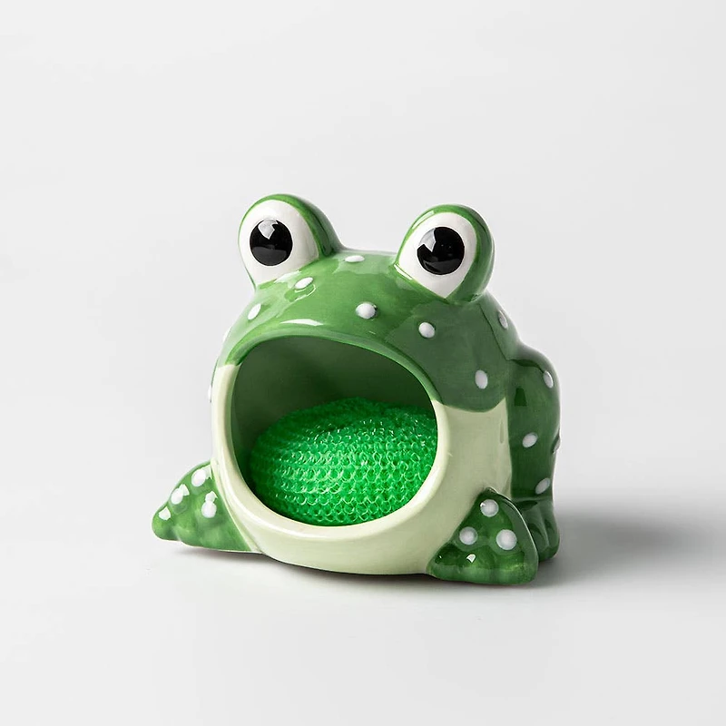 Boston Warehouse Scrubby 'Frog' Ceramic Scrubby Holder
