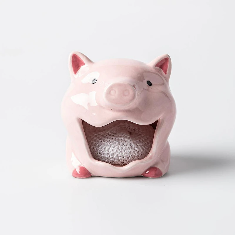 Boston Warehouse Scrubby 'Pig' Ceramic Scrubby Holder