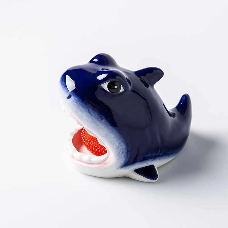 Boston Warehouse Scrubby 'Shark' Ceramic Scrubby Holder