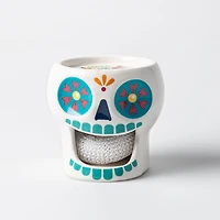 Boston Warehouse Scrubby 'Sugar Skull' Ceramic Scrubby Holder