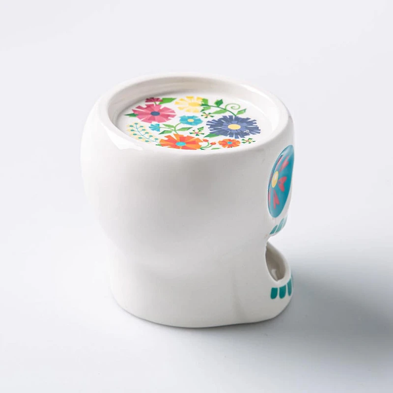 Boston Warehouse Scrubby 'Sugar Skull' Ceramic Scrubby Holder