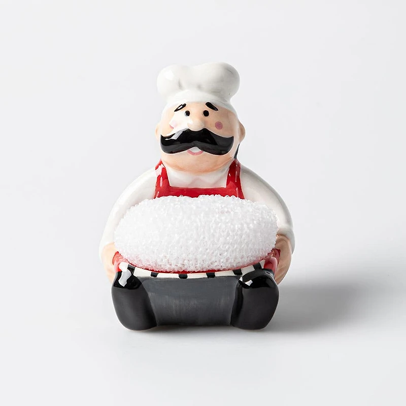 Boston Warehouse Scrubby 'Chef' Ceramic Scrubby Holder