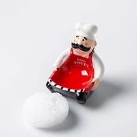Boston Warehouse Scrubby 'Chef' Ceramic Scrubby Holder
