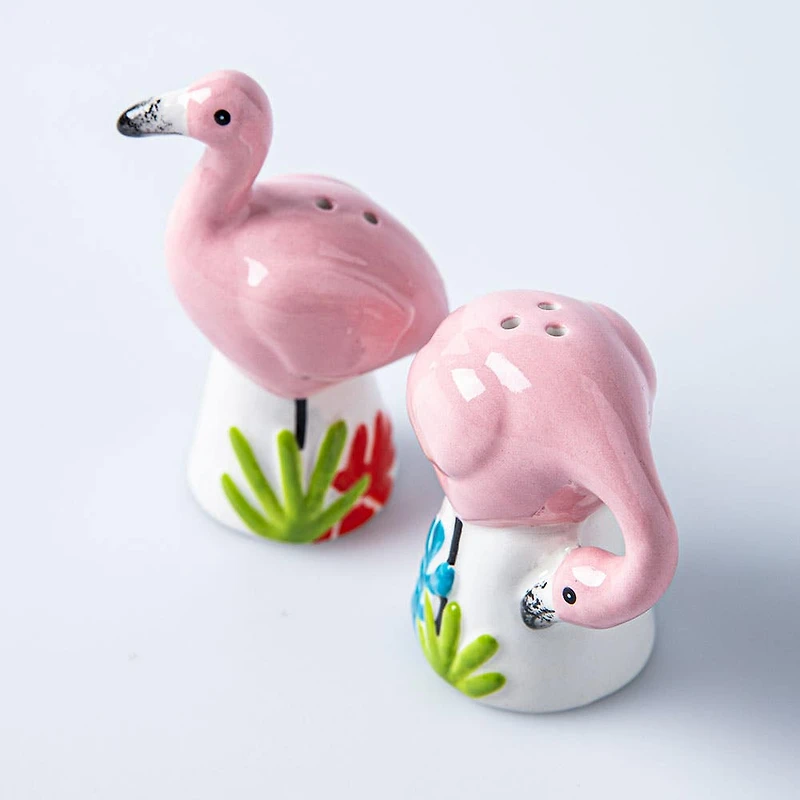 Boston Warehouse Flea Market Shaped 'Flamingo' Salt & Pepper S/2