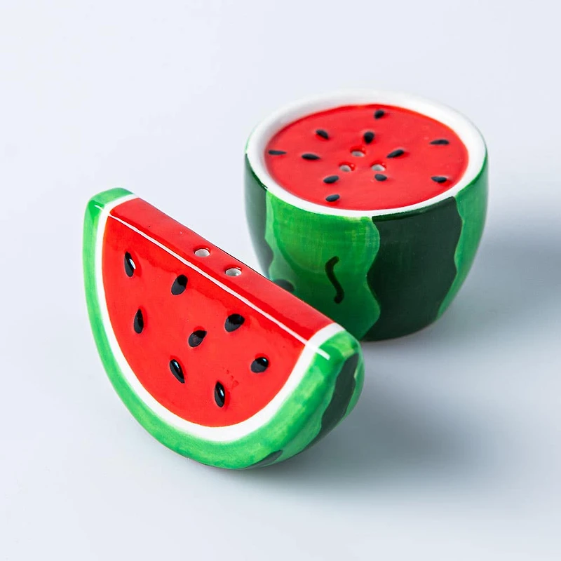 Boston Warehouse Flea Market Shaped 'Watermelon' Salt & Pepper - S/2
