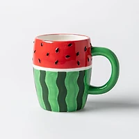 Boston Warehouse Flea Market Shaped 'Watermelon' Mug (Green/Red)