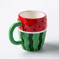 Boston Warehouse Flea Market Shaped 'Watermelon' Mug (Green/Red)