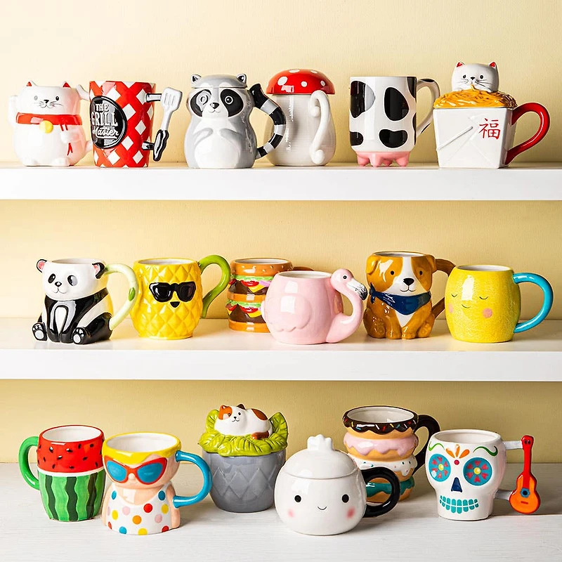 Boston Warehouse Flea Market Shaped 'Watermelon' Mug (Green/Red)